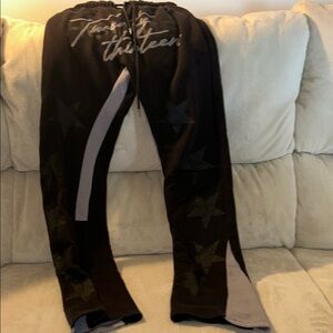 Black Joggers with Gray Accents